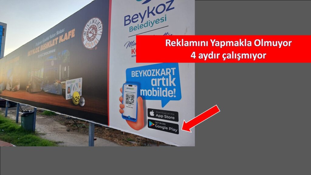 Beykoz Belediyesi 4 Aydır Çalıştıramadığı Uygulamanın Reklamını Yapıyor